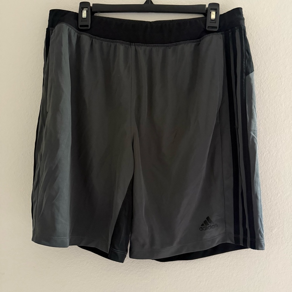 Adidas Gray and Black Athletic Shorts Size XL